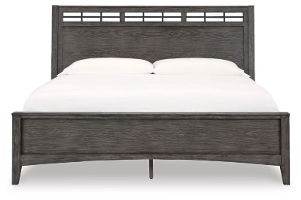 Signature Design by Ashley Montillan California King Panel Bed-Grayish Brown