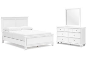 Signature Design by Ashley Fortman Queen Panel Bed, Dresser and Mirror