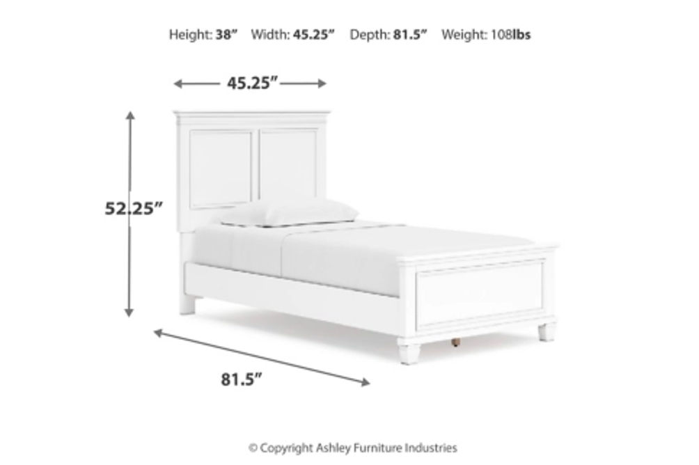 Signature Design by Ashley Fortman Twin Panel Bed, Dresser and Mirror