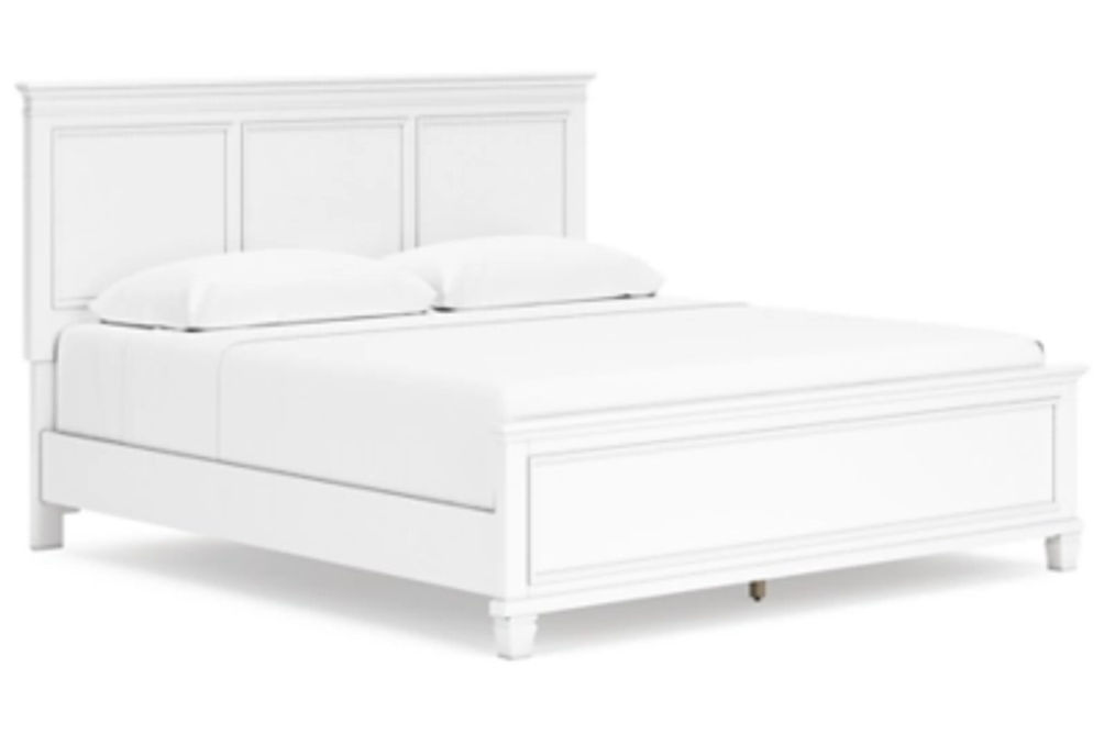 Signature Design by Ashley Fortman King Panel Bed-White