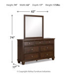 Signature Design by Ashley Danabrin Queen Panel Bed, Dresser and Mirror