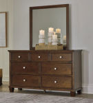 Danabrin California King Panel Bed, Dresser and Mirror-