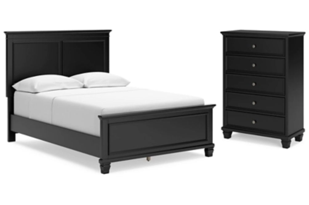 Signature Design by Ashley Lanolee Full Panel Bed and Chest-Black