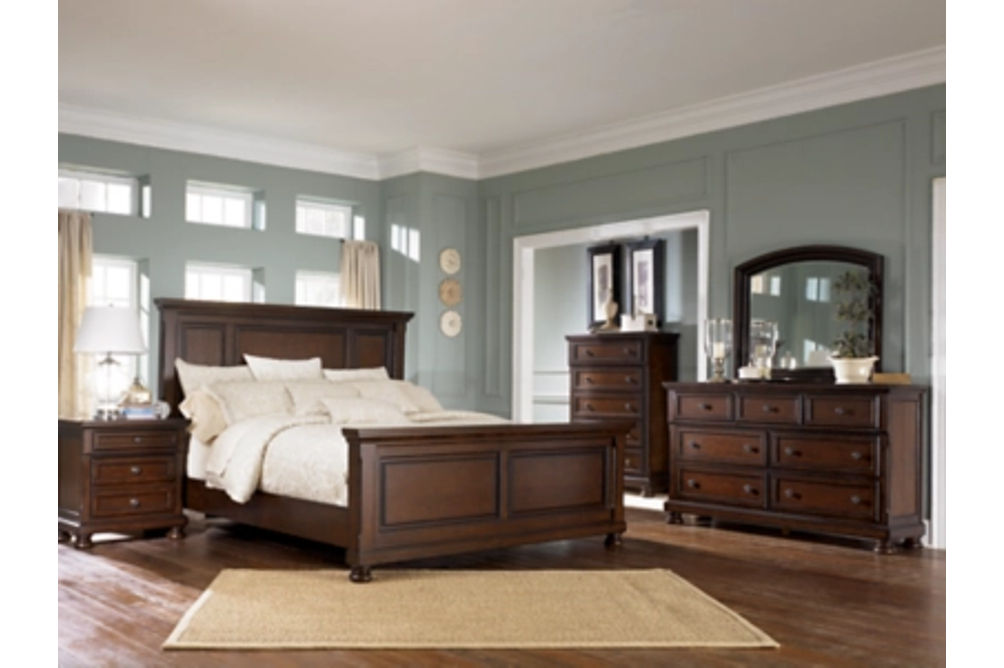 Millennium by Ashley Porter California King Panel Bed, Dresser and Mirror-