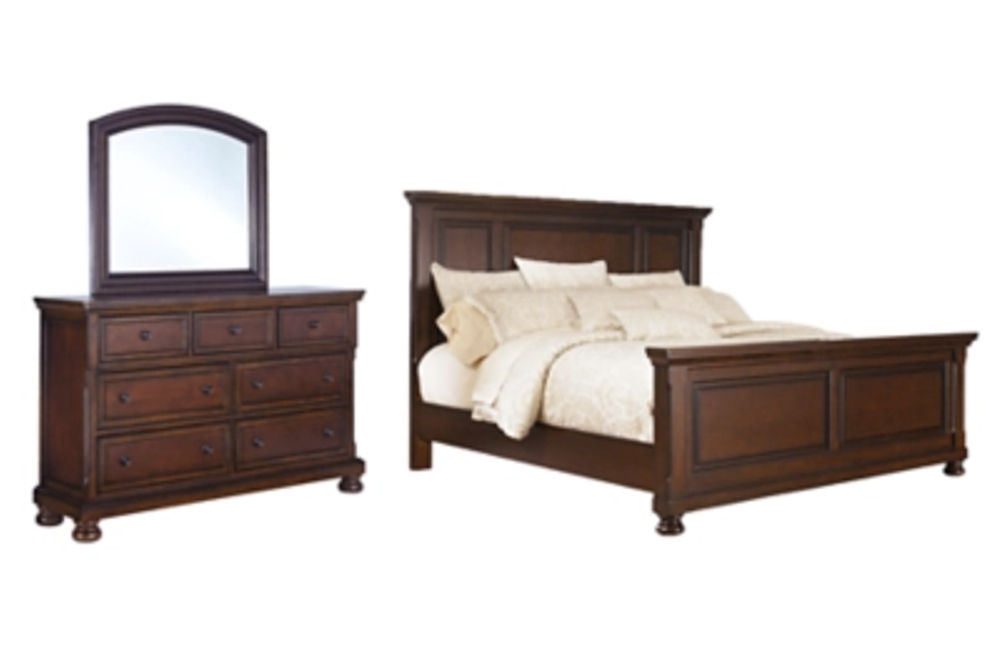 Millennium by Ashley Porter California King Panel Bed, Dresser and Mirror-