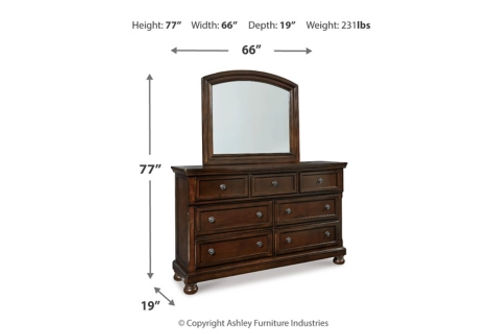 Millennium by Ashley Porter Queen Sleigh Bed, Dresser and Mirror-