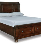 Millennium by Ashley Porter Queen Sleigh Bed-Rustic Brown