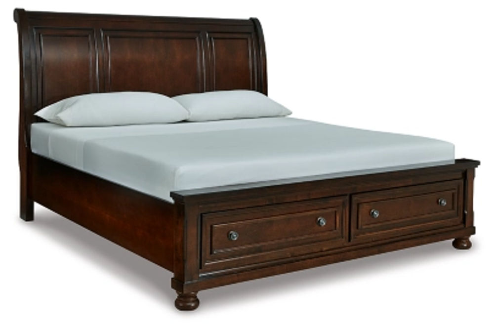 Millennium by Ashley Porter King Sleigh Bed-Rustic Brown