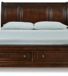Millennium by Ashley Porter King Sleigh Bed-Rustic Brown