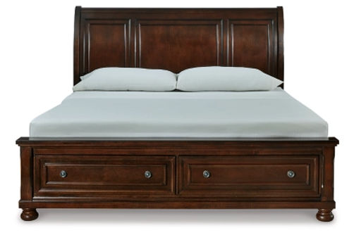 Millennium by Ashley Porter King Sleigh Bed-Rustic Brown