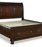 Millennium by Ashley Porter California King Sleigh Bed-Rustic Brown