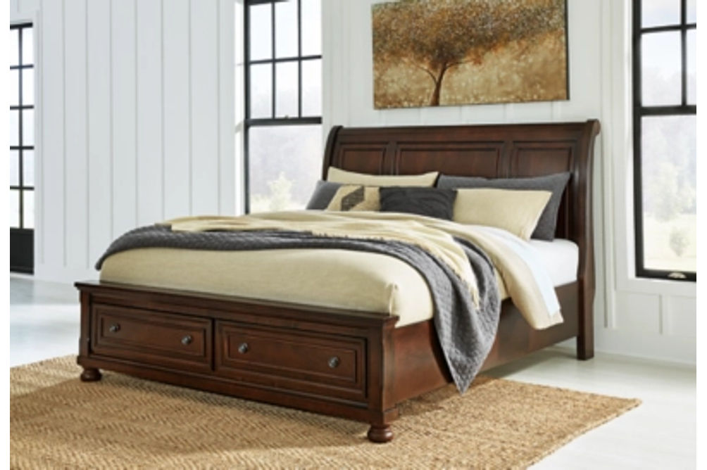 Millennium by Ashley Porter King Sleigh Bed-Rustic Brown