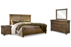 Lakeleigh Queen Panel Bed, Dresser, Mirror, and Nightstand-Brown