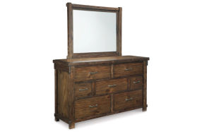 Lakeleigh Queen Panel Bed, Dresser, Mirror, and Nightstand-Brown