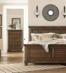 Signature Design by Ashley Flynnter Queen Panel Bed-Medium Brown