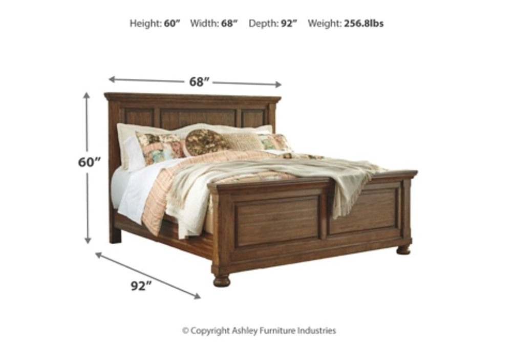 Signature Design by Ashley Flynnter Queen Panel Bed-Medium Brown