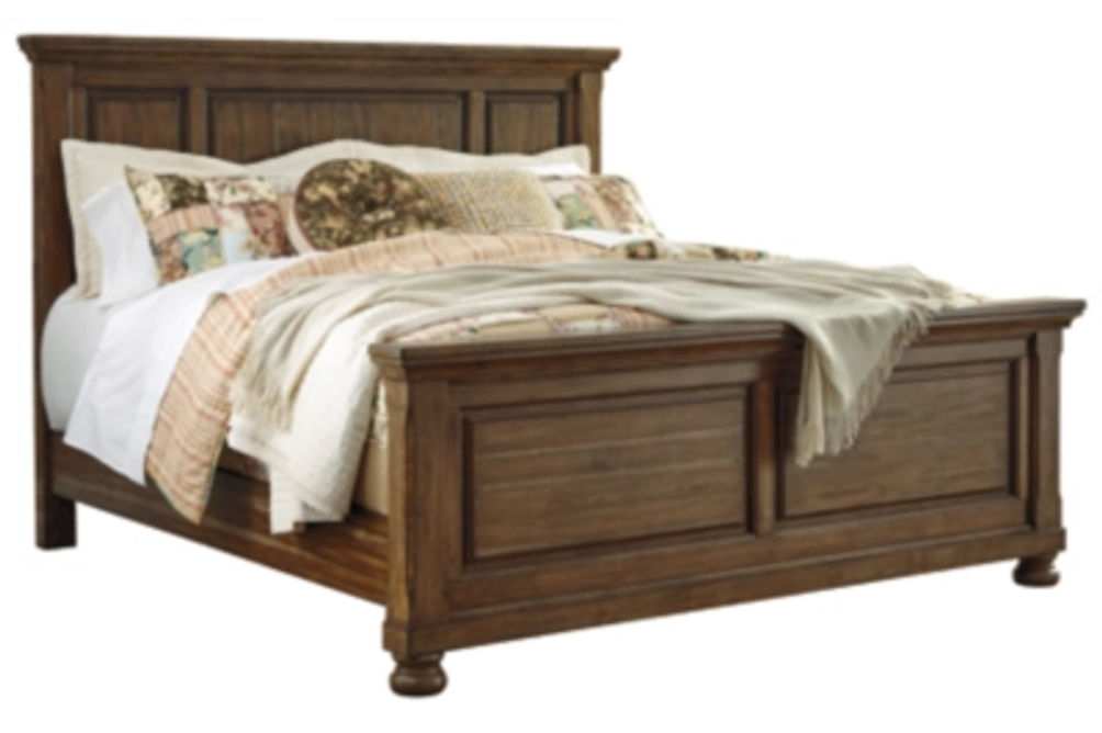 Signature Design by Ashley Flynnter California King Panel Bed-Medium Brown