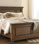 Flynnter Queen Panel Bed, Dresser, Mirror, and Nightstand-Medium Brown