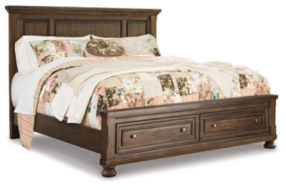 Signature Design by Ashley Flynnter King Panel Bed with 2 Storage Drawers