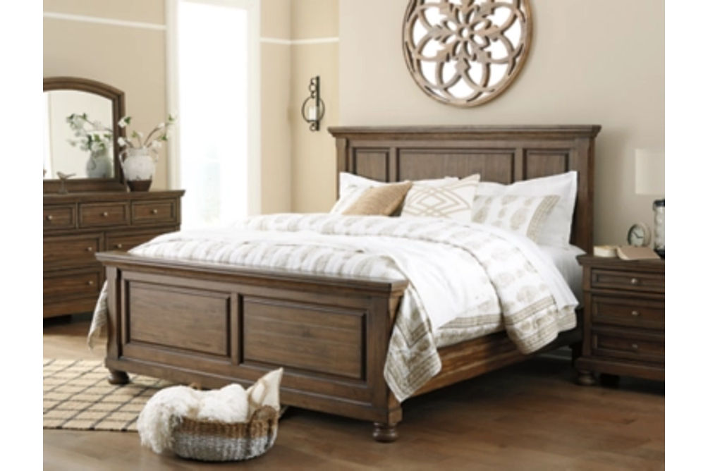 Signature Design by Ashley Flynnter California King Panel Bed-Medium Brown