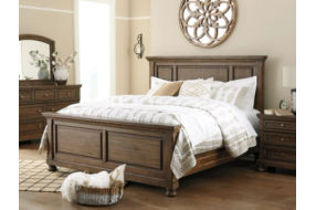 Signature Design by Ashley Flynnter California King Panel Bed-Medium Brown