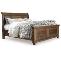 Signature Design by Ashley Flynnter King Sleigh Bed-Medium Brown