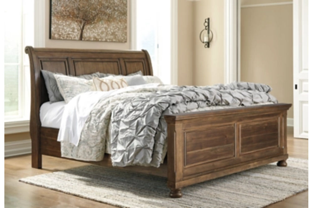 Signature Design by Ashley Flynnter King Sleigh Bed-Medium Brown