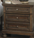 Flynnter King Panel Bed, Dresser, Mirror, and Nightstand-Medium Brown