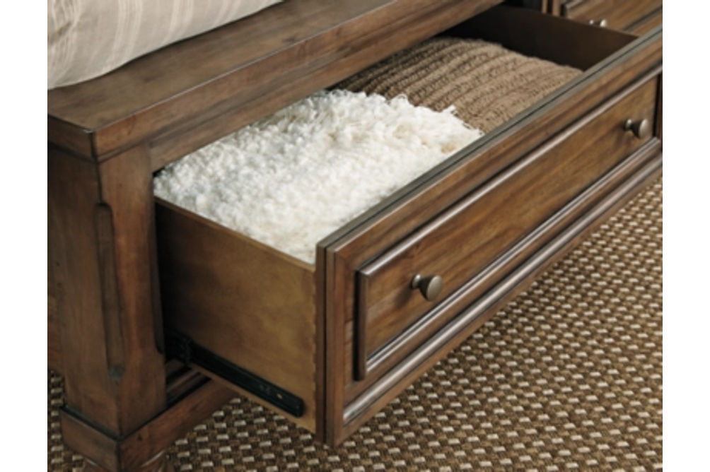 Signature Design by Ashley Flynnter Queen Sleigh Bed with 2 Storage Drawers