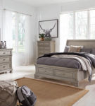 Signature Design by Ashley Lettner Full Sleigh Storage Bed, Dresser and Mirror