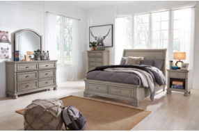 Signature Design by Ashley Lettner Full Sleigh Storage Bed, Dresser and Mirror