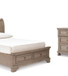 Signature Design by Ashley Lettner Full Sleigh Storage Bed, Dresser and Mirror