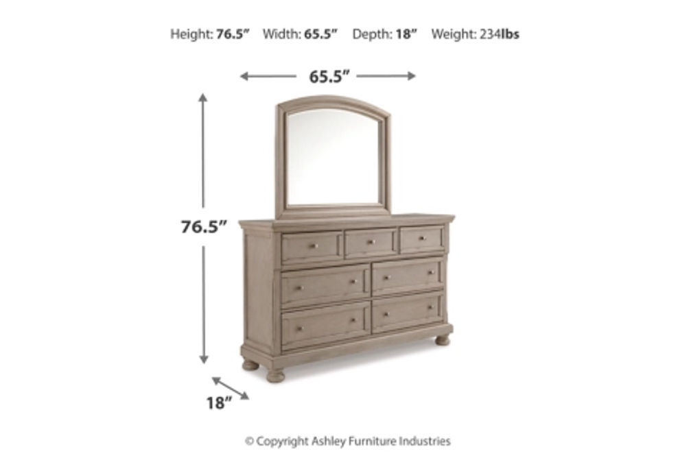 Signature Design by Ashley Lettner Full Sleigh Storage Bed, Dresser and Mirror