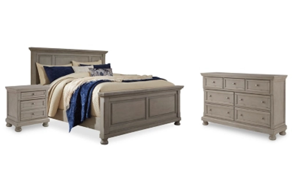 Signature Design by Ashley Lettner Queen Panel Bed, Dresser, and Nightstand-Li