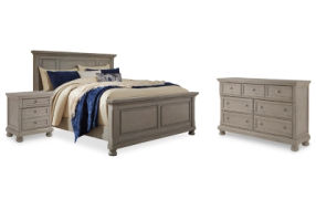 Signature Design by Ashley Lettner Queen Panel Bed, Dresser, and Nightstand-Li