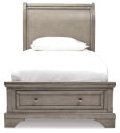 Signature Design by Ashley Lettner Twin Sleigh Bed-Light Gray