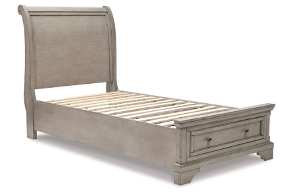 Signature Design by Ashley Lettner Twin Sleigh Bed-Light Gray