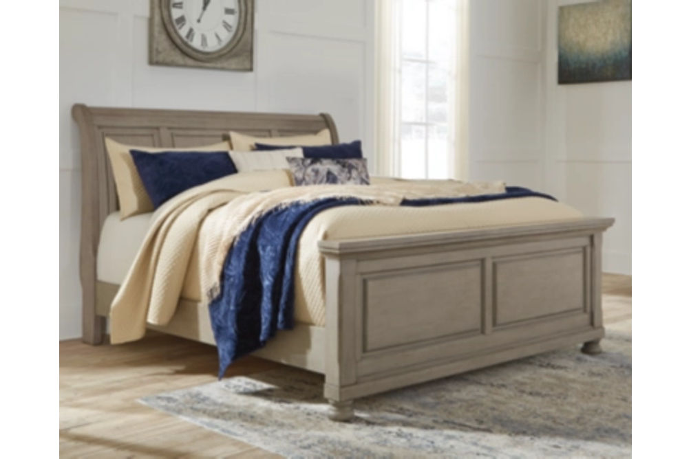 Signature Design by Ashley Lettner Queen Sleigh Bed-Light Gray