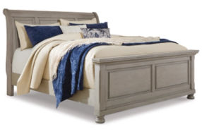 Signature Design by Ashley Lettner King Sleigh Bed-Light Gray