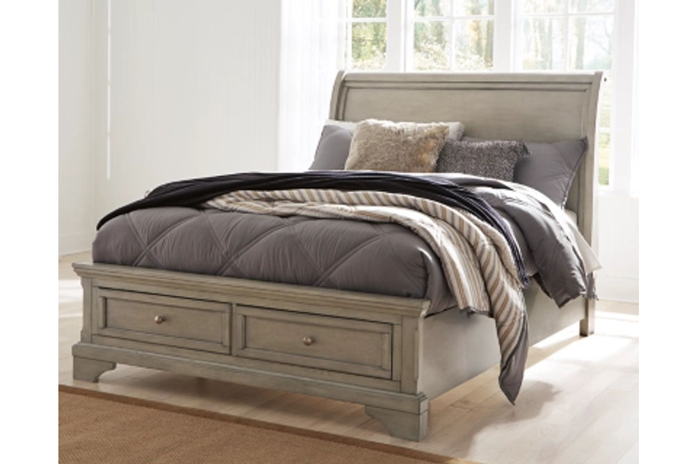 Signature Design by Ashley Lettner Full Sleigh Bed-Light Gray