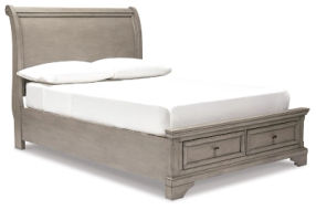 Signature Design by Ashley Lettner Full Sleigh Storage Bed, Dresser and Mirror