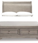 Signature Design by Ashley Lettner Full Sleigh Bed-Light Gray