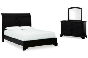 Signature Design by Ashley Chylanta Queen Sleigh Bed, Dresser and Mirror