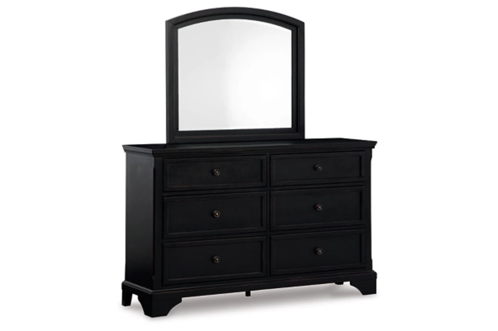 Signature Design by Ashley Chylanta Queen Sleigh Bed, Dresser and Mirror