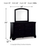 Signature Design by Ashley Chylanta Queen Sleigh Bed, Dresser and Mirror