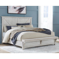 Signature Design by Ashley Brashland King Panel Bed-White