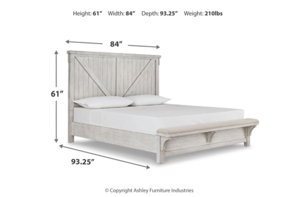 Signature Design by Ashley Brashland King Panel Bed, Dresser, Mirror, and Nigh