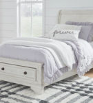 Signature Design by Ashley Robbinsdale Twin Sleigh Storage Bed-Antique White
