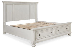 Signature Design by Ashley Robbinsdale Queen Panel Storage Bed-Antique White
