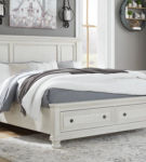 Signature Design by Ashley Robbinsdale King Panel Storage Bed-Antique White